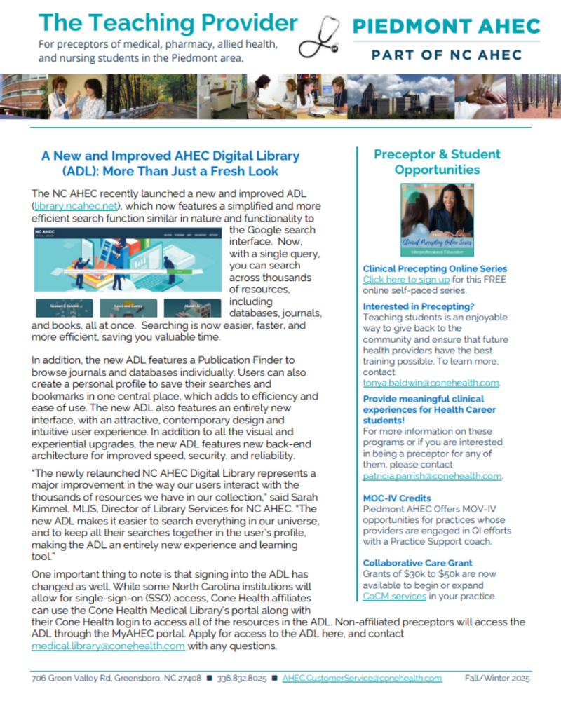 Resources for Students & Preceptors